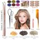 Hair Tinsel Kit with Tools Galaxy Glitter Tinsel Hair Extensions Heat Resistant Highlights Sparkling Fairy Hair for Kids Women Girls(48 Inch Pack of 5Pcs, Galaxy)
