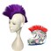 Skinhead Wig Purple Helmet Mohawk Wig Costumes Hairpiece