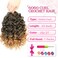 Gogo Curl Crochet Hair 10 Inch Short Curly Crochet Hair for Black Women Beach Curl Water Wave Curly Crochet Braids Hair, Deep Wave Synthetic Braiding Hair Extensions (10 inch 7 Packs 1B/27)