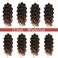 Gogo Curl Crochet Hair 12 Inch 8 Packs Short Curly Crochet Hair for Blcak Women - Beach Curl Crochet Hair - Deep Wave Crochet Hair - Water Wave Braids Synthetic Hair Extensions (12 Inch 8 Packs, t30)