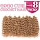 Gogo Curl Crochet Hair 12 Inch 8 Packs Short Curly Crochet Hair for Blcak Women - Beach Curl Crochet Hair - Deep Wave Crochet Hair - Water Wave Braids Synthetic Hair Extensions (12 Inch 8 Packs, 27)