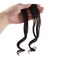 Vctitil Fake Hair Bangs Women Natural Hair Side Fringe Long Side Air Bangs, Wavy Curly Clip in Bangs Front Side Bangs(black)