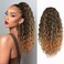Curly Drawstring Ponytail Synthetic Extension for Black Women - 20 Inch Long Curly Wavy Thick Hairpieces