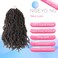 10 Inch Soft Locs Crochet Hair 6 Packs Short Straight Pre-looped New Faux Locs Crochet Hair, 4#(Brown)
