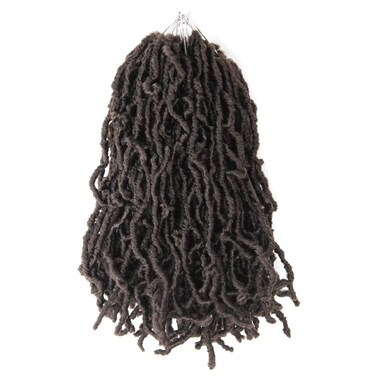 10 Inch Soft Locs Crochet Hair 6 Packs Short Straight Pre-looped New Faux Locs Crochet Hair, 4#(Brown)