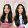 ALXNAN Clip-in Hair Extensions - Black, Thick, Long, Straight, Layered - 20 Inch Invisible Lace Weft