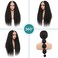 Urbeauty U Part Human Hair Wig Bob Upart Wigs Black Women Human Hair Kinky Straight Wigs, 10 inch Italian U Part Half Wig 1.5x3 U Shape Clip in Wigs None Lace Front Wigs No sewing No Glue