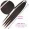 Ponytail Extensions 2 PCS Synthetic With Hair Tie Wrap Around Hair Braid Extensions Chignon Tail Rubber Band Hair Ring 26 Inch Ombre Braid DIY Brown Black