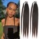 Ponytail Extensions 2 PCS Synthetic With Hair Tie Wrap Around Hair Braid Extensions Chignon Tail Rubber Band Hair Ring 26 Inch Ombre Braid DIY Brown Black
