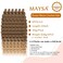 Ocean Wave Crochet Hair Extensions, Curly Braiding Crochet Hair, Soft Synthetic Crochet Hair Extensions 22inch 6Packs #T8/24 Brown mix Blonde