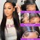 NVL Lace Front Wigs Human Hair Pre Plucked with Baby Hair 200 Density 13x4 HD Transparent Straight Lace Front Wigs for Women Human Hair Glueless (22 Inch, Natural Color)