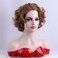 BERON Strawberry Blonde Wigs Short Strawberry Blonde Curly Wigs for Women Big Wavy 80s Flip Wigs Cosplay Costume Party Halloween Synthetic Strawberry Blonde Hair Natural Mommy Wigs with Wig Cap