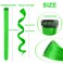 10 PCS Green Hair Extensions, St. Patricks Day Curly Wavy Synthetic Hairpieces Clip in Rainbow Neon Party Highlights, Colorful Hair Accessories for Kids Girls Women 17 Inch