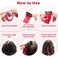 10 PCS Red Hair Extensions, Curly Wavy Synthetic Hairpieces Clip in Rainbow Neon Party Highlights, Colorful Hair Accessories for Kids Girls Women 17 inch (Red)
