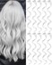 10 PCS White Hair Extensions Clip-in, Curly Wavy Synthetic Hairpieces Clip in Rainbow Neon Party Highlights, Colorful Hair Accessories for Kids Girls Women