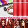 12 PCS Red Hair Extensions Clip in, 20 Inch Colored Hair Extensions Party Highlights Long Straight Synthetic Hairpieces for Women Kids Girls Cosplay