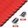 12 PCS Red Hair Extensions Clip in, 20 Inch Colored Hair Extensions Party Highlights Long Straight Synthetic Hairpieces for Women Kids Girls Cosplay