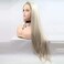 xiweiya Light Blonde Mixed Wig Ombre Blonde Natural Wavy Synthetic TPart Lace Front Wig Heat Resistant Fiber Hair Glueless Soft Wig High Density Half Hand Tied Wig for Women 24inch