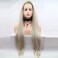 xiweiya Light Blonde Mixed Wig Ombre Blonde Natural Wavy Synthetic TPart Lace Front Wig Heat Resistant Fiber Hair Glueless Soft Wig High Density Half Hand Tied Wig for Women 24inch