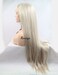 xiweiya Ombre Blonde Wigs with Light Brown Roots Glueless Side Part Long Straight Synthetic Blonde Lace Front Wig Heat Resistant Fiber Half Hand Tied for Daily Party Use 26inch