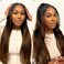 Beauty Forever V Part Wig Human Hair Yaki Straight EasiContour Vpart Wigs No Leave Out Ombre Chestnut Brown Glueless Upgraded U Part Wigs for Women None Lace Front Wigs T128 Color 150% Density 22inch