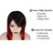 Sallcks Womens Ombre Black Red Wig Medium Long Straight Natural Looking Side Part Synthetic Full Wigs for Daily Party Halloween