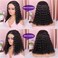 Glueless Curly Wigs Human Hair Pre Plucked Curly BOB Wig Human Hair 5x5 HD Lace Closure Wig Human Hair Wigs for Black Women Deep Wave Pre Plucked Lace Wig Wear and Go 180 Density 14 inch