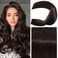 S-noilite Clip in Human Hair Extensions Clip in Hair Extensons 100% Real Human Hair One Piece/5 Clips 3/4 Full Head-Thicker Standard Weft Straight Soft 14 Inch/75g (#02 Dark Brown)