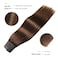 Human Hair Extensions Wire Hair Chocolate Brown,12 Inch #4 Hairpiece Remy Human Hair Extensions,70g Wire Hair Extensions by YILITE（12inch 70g Chocolate Brown）