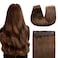 Human Hair Extensions Wire Hair Chocolate Brown,12 Inch #4 Hairpiece Remy Human Hair Extensions,70g Wire Hair Extensions by YILITE（12inch 70g Chocolate Brown）