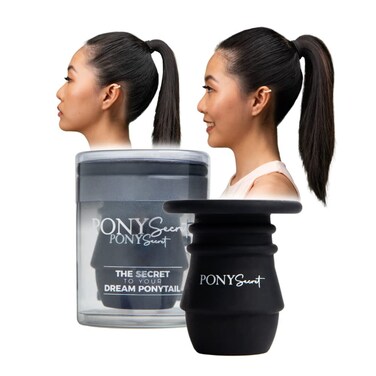 PonySecret Ponytail Volumizer - Ponytail Volume Enhancer Tool for your Natural Ponytail - Lift Your Ponytail in Seconds ! (Black)