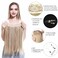 SARLA Invisible Wire Hair Extensions Straight Long Synthetic Hairpieces 22 inch Adjustable Transparent Headband for Women Sandy Brunette