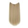 SARLA Dirty Blonde Invisible Wire Hair Extensions Adjustable Transparent Headband Straight Long Synthetic Hairpiece 18 Inch for Women No Clip