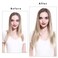 SARLA Dirty Blonde Invisible Wire Hair Extensions Adjustable Transparent Headband Straight Long Synthetic Hairpiece 18 Inch for Women No Clip