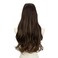SARLA Clip in U Part Hair Extensions Synthetic Long Wavy Curly Thick Full Head Hairpiece for Women Dark Brown/Golden Blonde Highlights 24 Inch