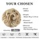 SARLA 2PCS Messy Hair Bun Hair Pieces Wavy Curly Synthetic Updo Fake Scrunchies Ponytail Extension for Women Dirty Blonde