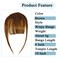Clip in Bangs 100% Real Human Hair Bangs Clip in Hair Extensions Clip on Wispy Bangs for Women Fringe Bangs Hair Pieces for Daily Wear(Brown)