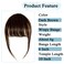 Clip in Bangs 100% Real Human Hair Bangs Clip in Hair Extensions Clip on Wispy Bangs for Women Fringe Bangs Hair Pieces for Daily Wear(Dark Brown)