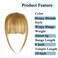 Clip in Bangs 100% Real Human Hair Bangs Clip in Hair Extensions Clip on Wispy Bangs for Women Fringe Bangs Hair Pieces for Daily Wear(Honey Blonde)