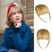 Clip in Bangs 100% Real Human Hair Bangs Clip in Hair Extensions Clip on Wispy Bangs for Women Fringe Bangs Hair Pieces for Daily Wear(Honey Blonde)