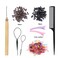 Hair Tinsel Kit with Tools Black Tinsel Hair Extensions Fairy Hair Tinsel Heat Resistant, Sparkling Shinny Glitter Hair Extensions Tinsel Hair Accessories for Women Girls Kids (Black)