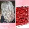 Hair Tinsel Kit with Tools Red Tinsel Hair Extensions 48 Inch 1200 Strands Fairy Hair Tinsel Heat Resistant, Sparkling Glitter Hair Extensions Tinsel Hair Accessories for Girls Women (Red)