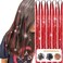 Hair Tinsel Kit with Tools Red Tinsel Hair Extensions 48 Inch 1200 Strands Fairy Hair Tinsel Heat Resistant, Sparkling Glitter Hair Extensions Tinsel Hair Accessories for Girls Women (Red)