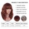 AneShe 14 Inches Auburn Wig Short Curly Bob Wig with Bangs for Women Girls Charming Wave Wigs Synthetic Wig for Daily Cosplay Party