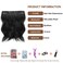 Halo Hair Extensions 12 Inch Invisible Wire Hair Extensions Adjustable Long Wavy Hair Extensions Synthetic Upgrade 4 Secure Clips in Hairpieces 12 Inch,Jet Black