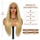 Ash Blonde Lace Front Wigs Long Straight Wigs Ash Blonde Color Synthetic Lace Front Wigs Glueless Heat Resistant Synthetic Fiber Hair Wigs Natural Hairline Blonde Wigs for Black Women 28 Inch