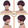 Short Pixie Cut Human Hair Wigs Brazilian Virgin Human Hair Wigs Pixie Cut wigs for Black Women Machine Made Human Hair Wigs (OT99J)