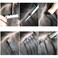 Hair Wig: 45cm Black Straight Wigs Tape in Seamless Hair Extensions Real Human Hair Wig