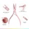 EHDIS Hair Extension Beading Tool Kit Stainless Steel Hair Extensions Micro link Bead Closer and Remover Pliers set, Beads Hair Pulling Hook &amp; Micro Ring Loop Tool Set
