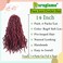 Soft New Faux Locs Crochet Hair 14 Inch Soft Locs Crochet Hair Pre Looped, Synthetic Curly Wavy Crochet Braids Hair Extension, Goddess Locs Crochet Braids Hair For Black Women (8Packs, Bug#)